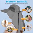 thumbnail image 4 of Minzimin Womens Sun Hat UV Protection, Foldable Waterproof Wide Brim Bucket Hats with Neck Flap for Summer Beach Fishing Hiking, 4 of 7