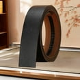 thumbnail image 4 of Men Automatic Buckle Belt Men Genuine Leather Belt Two-layer Cowhide Retro Style Buckleless Design Waistband, 4 of 8