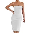 thumbnail image 2 of DYTTDG Women's Strapless Backless Slim Dress | Solid Color Sleeveless Summer Bodycon Dress for Evening, Party & Special Occasion, 2 of 7