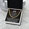 thumbnail image 3 of Gift For Son - Each Passing Day, Cuban Link Chain, Stainless Steel or Yellow Gold, Message Card & Gift Box, 3 of 5