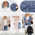 thumbnail image 3 of SUNBS Long Sleeve Cardigan Sweaters for Women Lightweight Open Front Tops Casual Loose Blouses with Pockets, 3 of 8
