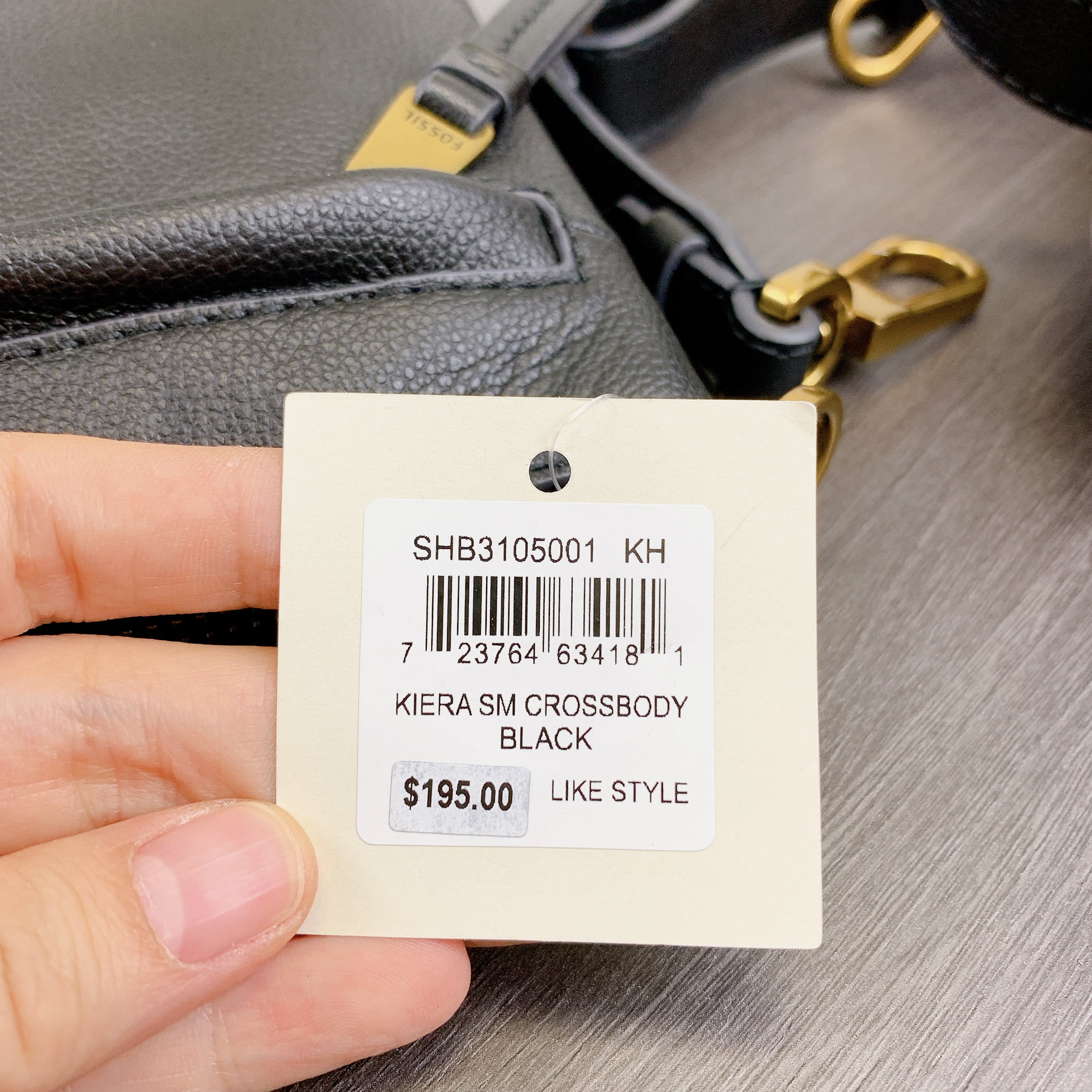 Fossil SHB3105001 Kiera Small Crossbody IN Black