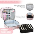 thumbnail image 5 of LEUCHTAMOR Upgraded Nail Polish Bag Organizer Case, Large Nail Polish Carrying Bag Holds a Nail Light and 30 Nail Polish Bottles [15ml/0.5 fl.oz]-Pink, 5 of 7