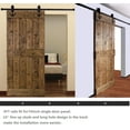 thumbnail image 2 of CCJH 11.5 FT Sliding Barn Door Hardware Track Kit Fit Max 69" Wide Door Single Door Hanging Rail Anchor Style Black, 2 of 5