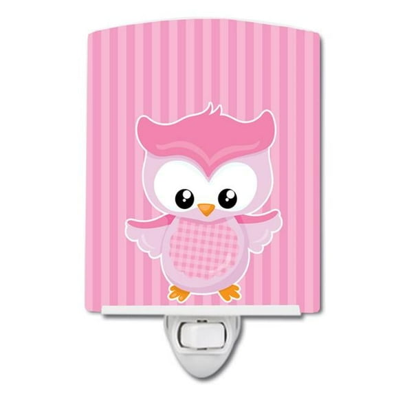 Girl Bird on Pink Ceramic Night Light