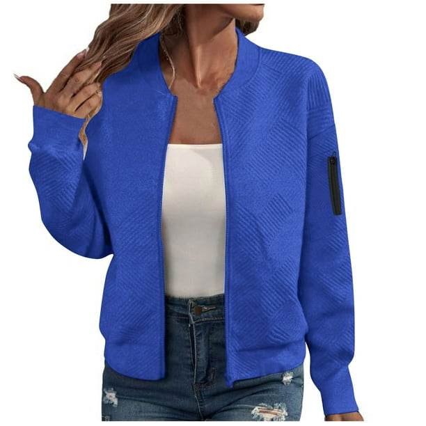 Sudadera con capucha para mujer,Chaqueta de punto holgado con cremallera para mujer, sudadera de béisbol de manga larga, top informal de poliéster para uso diario, sopatenor