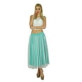 thumbnail image 3 of Bimba Women Pouf Lined Net Elastic Waist Skirt Chic Boho Clothing, 3 of 6