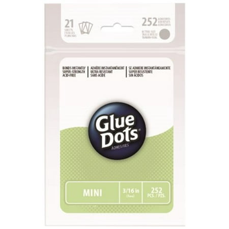 3/16-Inch Mini Dots, 252 Clear Dots on-Sheets, Use for crafts of all kinds school projects By Glue