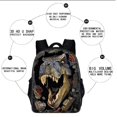 thumbnail image 4 of Hexang 16" Cool Dinosaur Backpack School Bag Student Backpack 3D Backpack Student Bag Travel Bag Computer Bag, 4 of 7