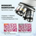 SKYSHALO Trinocular Compound Microscope, Magnification Range 40X5000X
