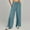 Blue, variant on BUIGTTKLOP Womens Wide Leg Pants Smocked High Waisted Loung Pants Loose Fitted Trousers with Pockets