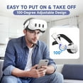 thumbnail image 4 of RGB Head Strap with Battery for Meta/Oculus Quest 3/Quest 3S, 10000mAh Battery Pack for Extended 8H of Playtime, Fast Charging VR Power, Adjustable Elite Strap Enhanced Support and Balance, 4 of 7