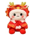thumbnail image 2 of DOLITY Chinese New Year Dragon Plush Doll Cute Cartoon Lightweight Soft Stuffed Toy 33cm, 2 of 8