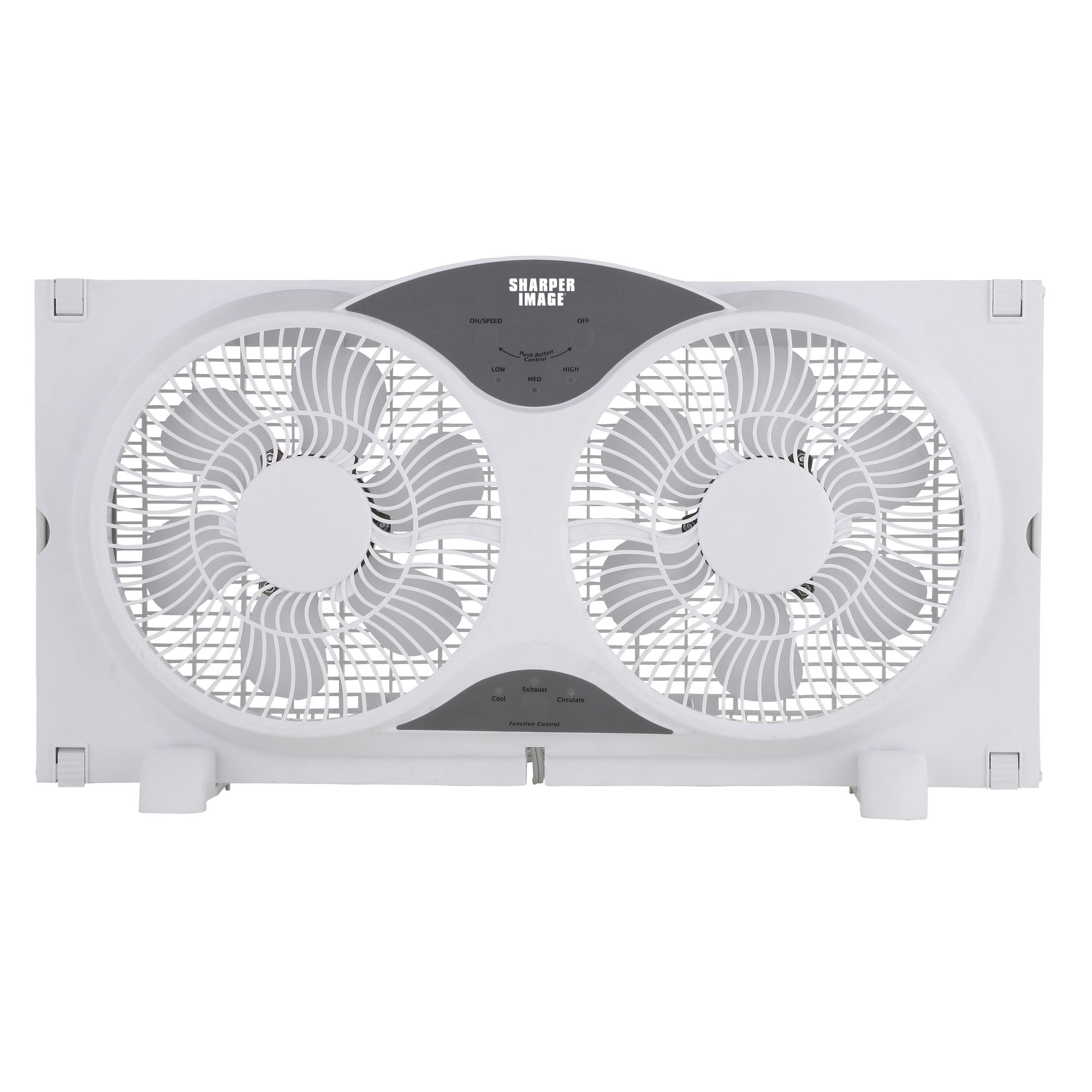 Sharper Image Tsiwf261wht 9 Inch Twin Window Fan Walmartcom