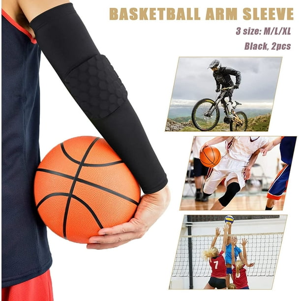 Football Arm Sleeves, Honeycomb Shaped Collision Avoidance Pad, Compression  Sleeves for Arms Men ​Women 