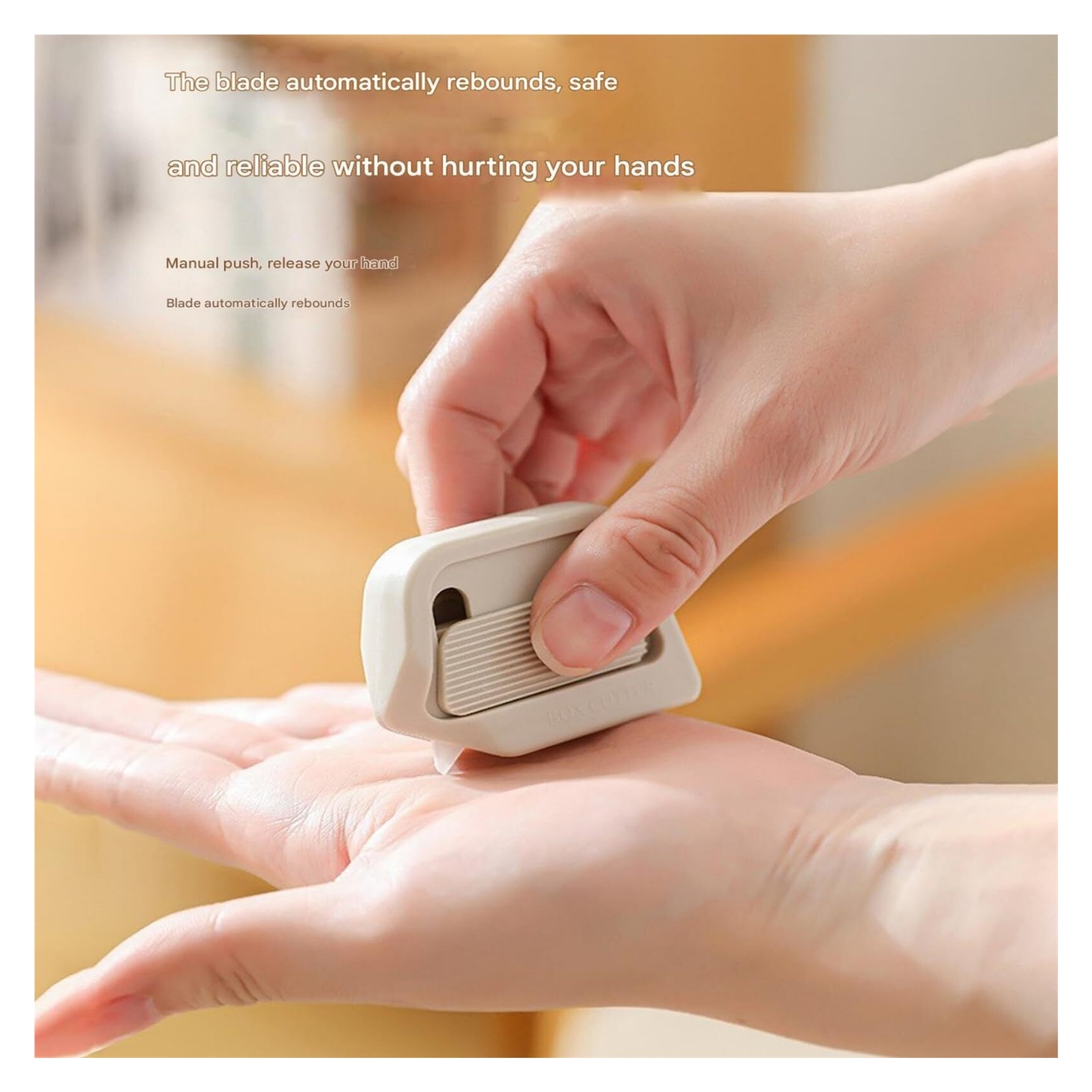 Magnetic Retractable Box Cutter Safety Lock Utility Knife, Mini Ceramic Paper , Blade, Pocket Sized