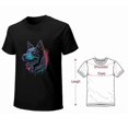 thumbnail image 4 of Wolf T-shirt Wolf Unisex T-shirt Unisex tees Casual Cotton Colorful Printing, 4 of 5