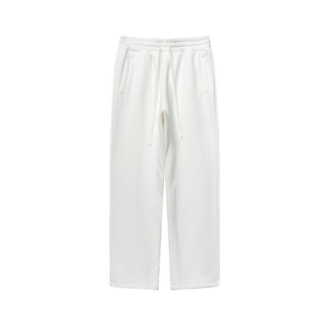 RKSTN Mens Pants Solid Color Casual Straight Leg Pants Full Length Pants Soft Comfortable Workout Pants