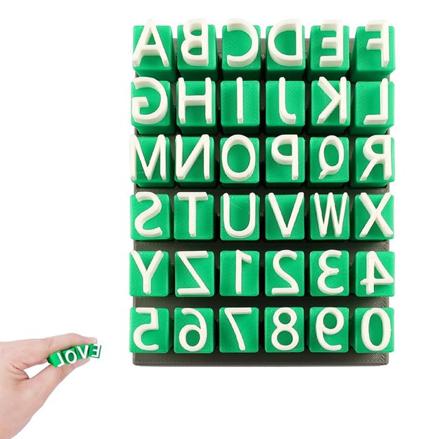 Set de sellos de letras para arcilla MXHLXRMP, 36 piezas, alfabeto y números