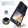 thumbnail image 6 of for Samsung Galaxy Z Flip 6 Case with Hinge Protection & Stand Holder & Tempered Glass Screen Protector, Slim Fit Dual Layer Hard PC Rubber Bumper Shockproof Protective Cover, Navyblue, 6 of 7