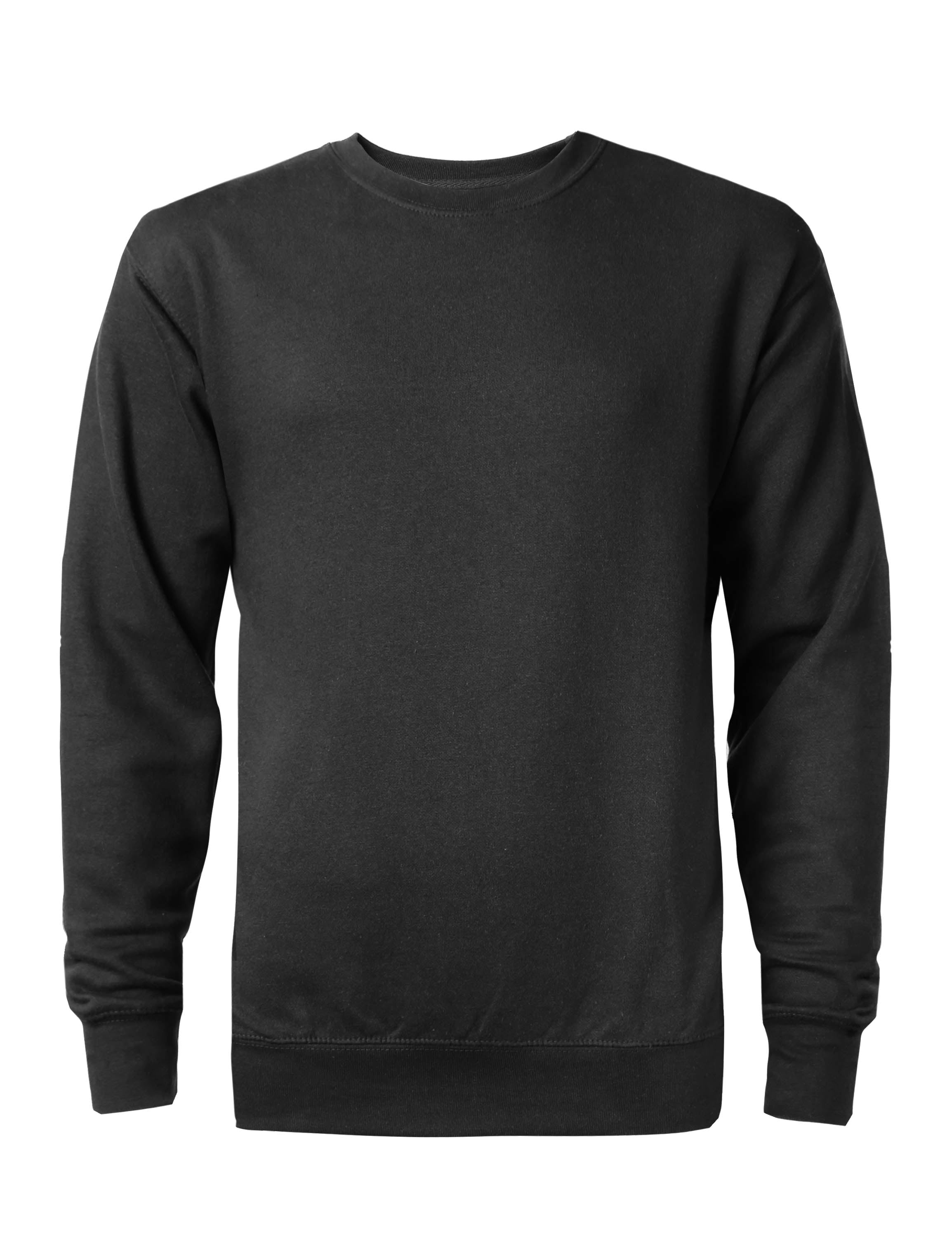 Ma Croix Mens Premium Fleece Crewneck Sweatshirt Casual Brushed Cotton  Sweater