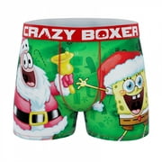 Crazy Boxers SpongeBob SquarePants Holidays Men's Boxer Briefs-XLarge (40-42)