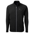 thumbnail image 2 of Men's Cutter & Buck Black Wake Forest Demon Deacons Big & Tall Adapt Eco Knit Hybrid Recycled Full-Zip Jacket, 2 of 3