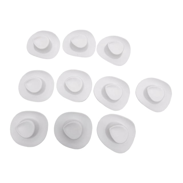 Sombrero de muñeca perfke 10 piezas decoración para tarta mini vaquero occidental blanco
