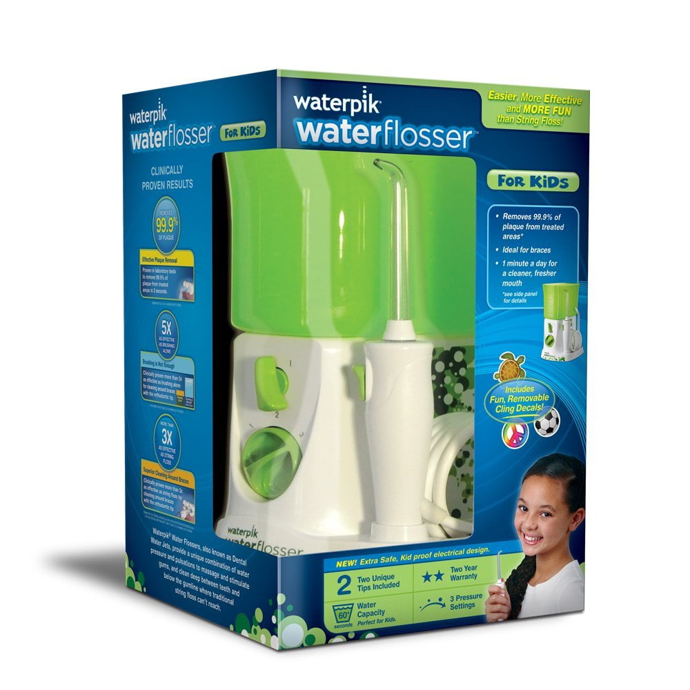 Waterpik Kids Water Flosser Fast & Easy Way Plaque Remover, White -  Walmart.com