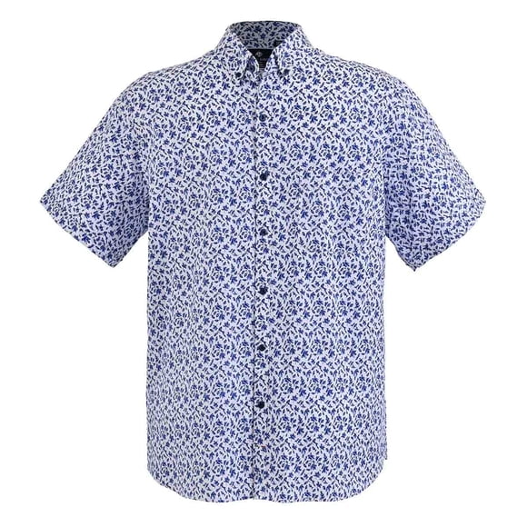 Camisa hawaiana Michel Blanc de moda Manga corta
