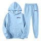 thumbnail image 3 of WILLBEST Sudaderas para Hombre, Conjunto De Sudadera con Capucha Deportiva De Manga Larga con Estampado De Letras Informal A La Moda De Otoño e Invierno para Hombre y Mujer Grande, 3 of 3