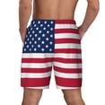thumbnail image 2 of Mens Swim Trunks America Flag Quick Dry Board Shorts with Compression Liner, 2 of 6
