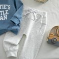 thumbnail image 4 of UAYOTSE Toddler Baby Boys 2 Piece Outfit Auntie's Little Man Letter Print Crewneck Sweatshirt Drawstring Jogger Pants Fall Winter Clothing Set Size 12-18 Months, 4 of 8