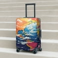 thumbnail image 4 of Salouo Colorful Whimsical Earth Pattern Travel Dust-proof Suitcase Cover, Softside Suitcase Protector Luggage Cover Protector for 18-32inch ,Not Included Suitcase, 4 of 8