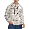 thumbnail image 2 of Naloa Puppy Men's Casual Hooded Collar Drawstring Hoodies Pullover Sweatshirts Casual Long Sleeve Shirts-XX-Large, 2 of 7