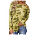 thumbnail image 2 of Qiopertar Mode Femmes Imprimé Manches Longues Confortable Respirant Chemise Ajourée Offres de la Semaine Liquidation à Moins de 5$ jusqu'à 90 % de Réduction, 2 of 5
