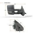 thumbnail image 7 of AKKON - For 14-18 Silverado Sierra Pair of Powered + Heated Glass + Sequential Turn Signal Side Black Towing Mirrors, 7 of 7