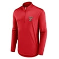thumbnail image 2 of Men's Fanatics Red Texas Tech Red Raiders Quarterback Mock Neck Quarter-Zip Top, 2 of 3