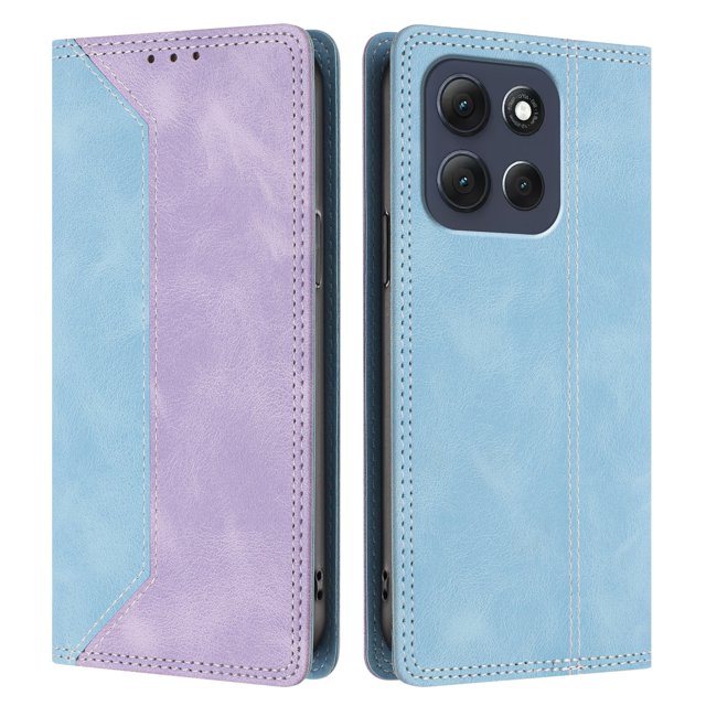 Phone Case for Motorola Moto G86 Power FOXDOCK Premium Leather,Creative Dual-Color Cover with Card Slot,Shockproof