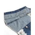 thumbnail image 4 of KIDSCOOL SPACE Little Girl Jean Vest,Junior Ripped Lace Denim Vest Tops,Blue,7-8 Years, 4 of 6