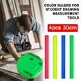 thumbnail image 3 of 4 Plastic Straight Rulers Plastic Rule Measuring Tool for Student School Offic √ E8I2, 3 of 7