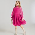 thumbnail image 2 of Girls Dresses for Every Occasion - Color Contrast Mesh Long Sleeve Style for Young Fashionistas, 2 of 4