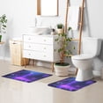 thumbnail image 7 of 2 Piece Soft Bathroom Rug Set Purple Neon Waterfall Bath Mat and U-Shaped Toilet Contour Rug (16"x24"+20"x24"), 7 of 7