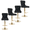 Black with Gold Leg, variant on 2-Piece Velvet Swivel Bar Stools, Adjustable Counter Height Dining Bar Chairs with Tufted Backrest and Nailhead Trim for Kitchen Island (Black with Silver Leg)