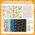 thumbnail image 3 of Ayieyill Birthday Wrapping Paper Roll Set of 15 with Ribbon and Tape, Gift Wrap for Happy Birthday Present, 3 of 9