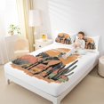 thumbnail image 4 of Homewish Rustic Western Cowgirl Twin Sheet Sets,Desert Botanical Cactus Twin Fitted Sheet,Brown White Flat Sheet For Girls,Ultra Soft Home Decor,3 Pieces, 4 of 7