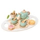 thumbnail image 1 of Juego de té de madera de 15 piezas para niñas pequeñas, juguetes de madera, juego de té para niños pequeños, accesorios de cocina, juego de comida para fiesta de té para niños, 1 of 5