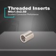thumbnail image 1 of 50PCS Threaded Inserts M6 1.0 2.5D Stainless Steel Helicoil Tools Screw Sleeve, 1 of 9