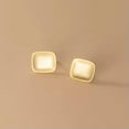 thumbnail image 5 of EOEMY 925 Sterling Solid Silver Plain Frosted 12*14mm Square Stud Earrings Studs-Silver, 5 of 6