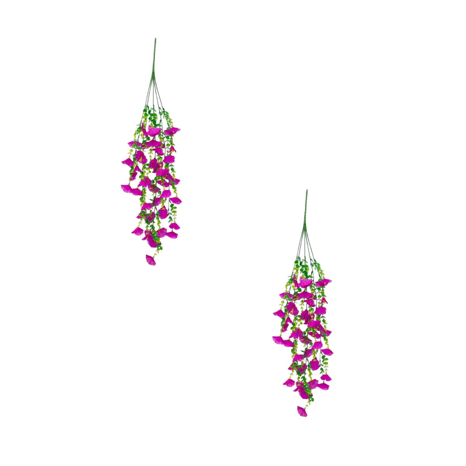 2 Pcs Artificial Flowers for Outdoors Spring Summer Decor UV Resistant No Fade Fake Hanging Flowers Plants Faux Realistic Silk Flower for Gardens Porch Planter Patio Yard Home Indoor 30.3 B